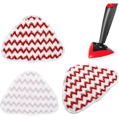 Packung mit 3 Ersatzbezügen für Vileda Dampfmopps, die Schmutz, Staub und Ablagerungen auffangen. (1/5)
