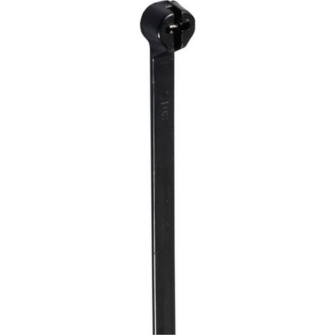 TRU COMPONENTS TC-12814196 Serre-câble 370 mm 4.8 mm noir avec languette métallique, stable aux intempéries et aux UV 100 pc(s) A723103 (1/2)