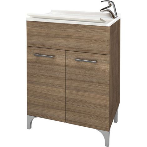 Lavatoio 60 Rovere Fumo L. 60 X P. 50 X H. 83 Cm (1/3)