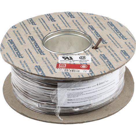 Câble triple homologation RS PRO, Marron, Section 4 mm² 12 AWG, 1 kV, , Triple homologation PVC ( Prix pour Bobine de 100 Mètres ) (1/3)