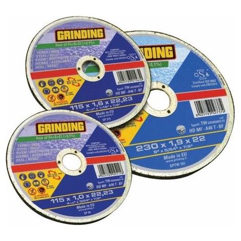 MOLA TAGLIO FERRO E ACCIAIO INOX HD MF GRINDING 230X1,9MM (1/2)