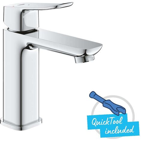 Grohe Dice - Waschtischarmatur mit Push-Open-Ablaufgarnitur, Kaltstart, Chrom 1018360000