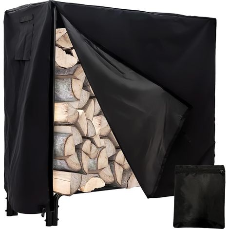 Couverture de Support de Bûches,Housse Pour Abri De Bois 12365110CM,De Bois De Chauffage Housse,Bois Housse de Protection Pour Bûches de Bois,Bois de Chauffage(Etagère non incluse) (1/5)