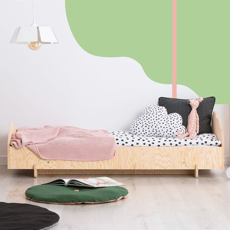 Letto 90x190 con rete a doghe Louison Bois (1/4)