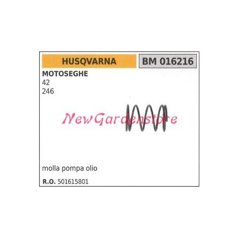 Feder HUSQVARNA Kettensägenmotor Ölpumpe 42 246 016216