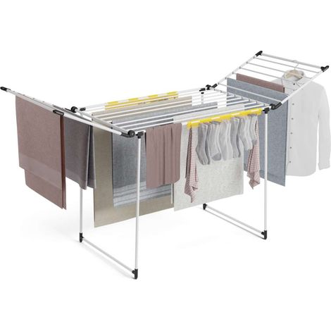 Newlux Tendedero Plegable Blanco Bold V22 con Alas 180x55x112 cm, 26M de Secado, 25Kg de Carga (1/5)
