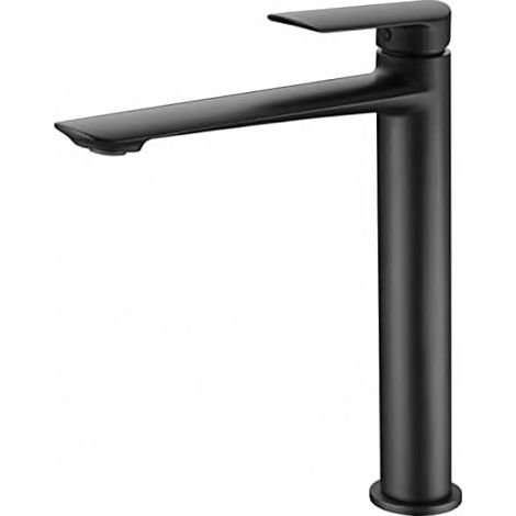 Mice - Grifo lavabo caño alto - mezclador monomando de baño - Griferia alta para lavamanos Color Negro mate BDG040-3NG (1/4)
