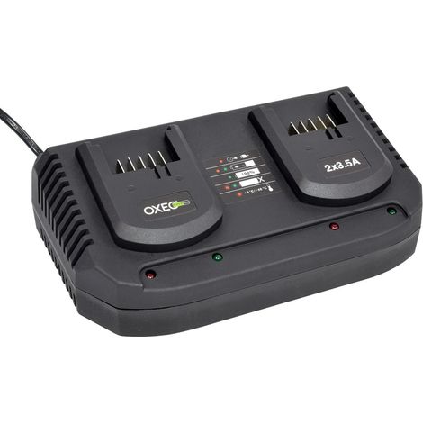 Chargeur double super rapide batterie 18V Easy Full - 2X 3.5A - compatible batteries d'outils de Jardinage et Bricolage sans fil
