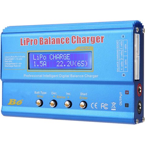 B6 80W Digitales LCD-Balance-Ladegerät/Entladegerät für LLiPo NiMH RC-Akkus (EU-Stecker) (1/5)