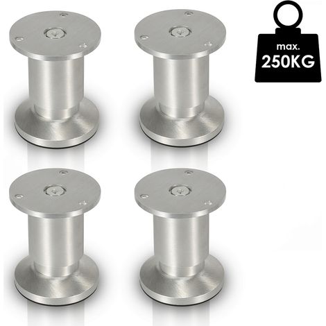 Randaco 4X Patas para muebles 18CM Aleación de aluminio Pata soporte sofá Pata armario ajustable Pata armario Pata sofá Pata cama (1/5)
