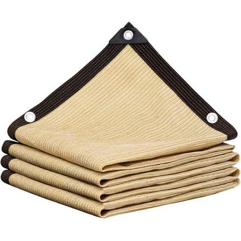 BelleRise - Voile d'ombrage 2 m x 4 m - Beige - Polyéthylène haute densité - Résistante aux UV (1/5)