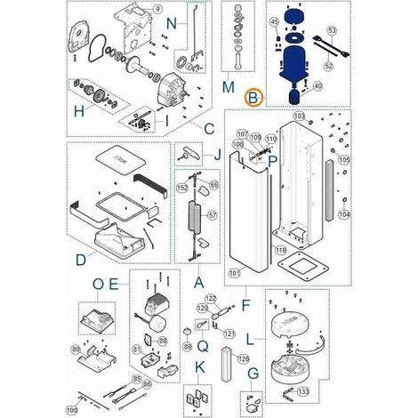 SPMTG10700A Grupo Motor Eléctrico LBAR L-BAR R10 Repuesto Original NICE SPMTG10700A