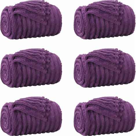 Mantitas de Sofá 6 pcs Morado 150 x 130 cm Lana vidaXL