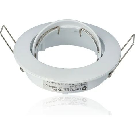 Porta faretto rotondo da incasso orientabile diam.83mm, GU10, Bianco (1/4)