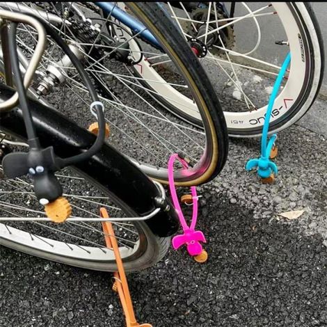 Câble Antivol Vélo Rose - Léger pour Enfants et Adultes, Sécurité Scooter avec Clé, Convient pour Ebike Cuneary (1/5)