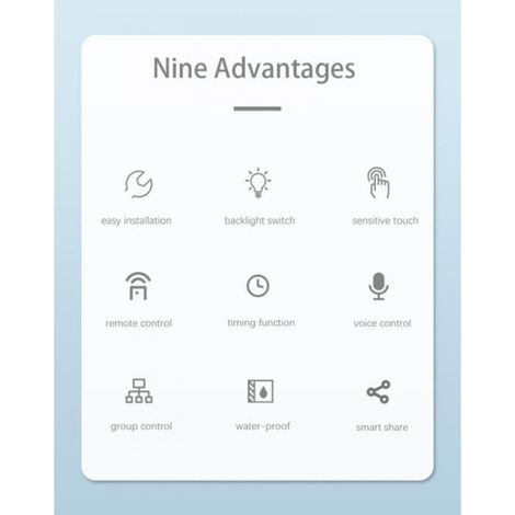 Interrupteur WiFi pour volets roulants - - Compatible Alexa et Google Home - Commande vocale - Tactile (1/5)