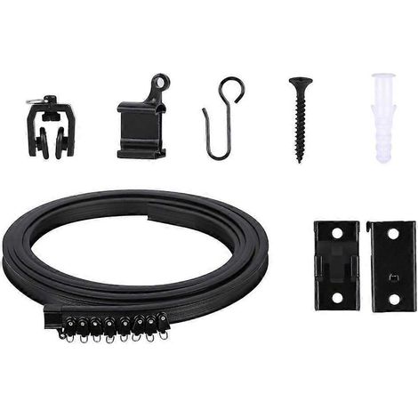Voici une proposition de titre produit en français (caractères : 182) :

Kit de rail à rideaux 3m avec crochets et roulettes, tringle de plafond robuste, système de glissière pour rideaux, résistant e (1/4)