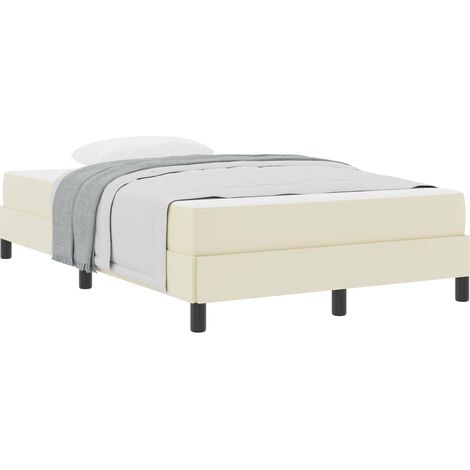 Struttura del letto con materasso Crema 120 x 200 cm Tessuto vidaXL