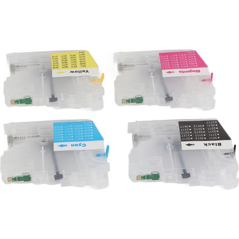 4 Cartouches d'Encre Couleurs Vives - Recharge Compatible Imprimante LC3213 - Qualité Haute Définition (1/5)