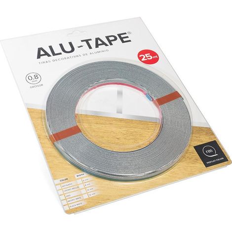 perfil adhesivo flexible alu tape 0,5 mm 25 m sistema basic acabado negro ancho 6