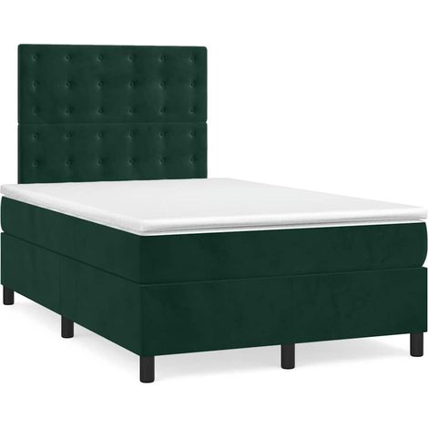 Maison Exclusive - Cama box spring con colchón terciopelo verde o (1/5)