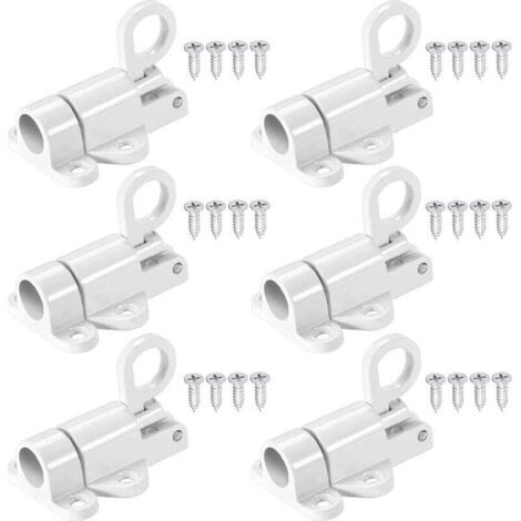 6 Pièces Loquet de Porte Automatique Verrou de Porte Verrouillage Fenêtre avec 24 Vis Verrous Automatiques de Sécurité pour Fenêtre Porte Sécurité Anneau