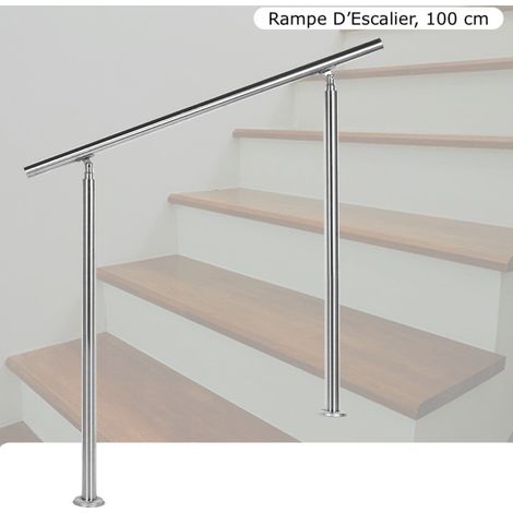 Rampe D'Escalier, Main Courante, Sur Pied, 100 cm, En Acier Inoxydable (1/5)