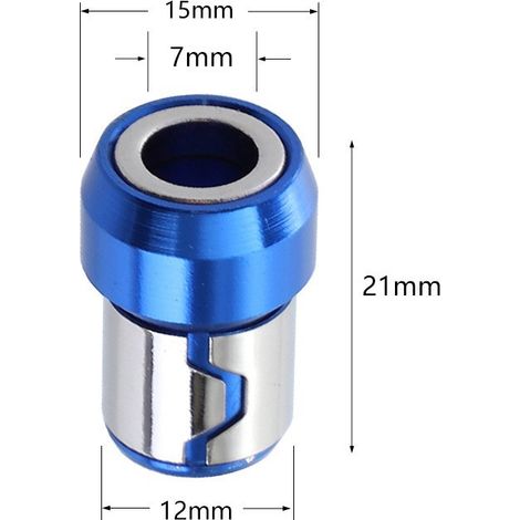 Lot de 2 anneaux magnétiques universels pour vis, aimants pour métaux, amovibles pour tournevis hexagonaux et embouts de vissage. (1/5)