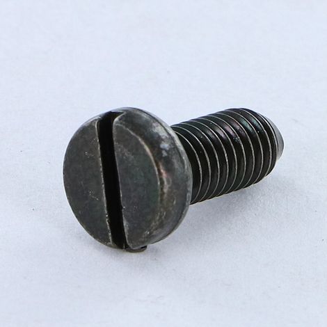 Vis métaux Tête cylindrique large TCL Fendue M5X12 B.P. Acier zingué noir-1 pièce