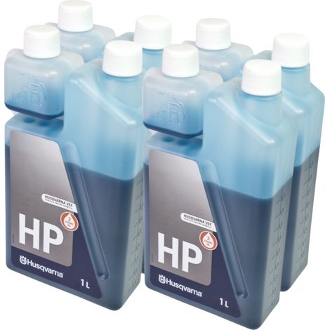 Husqvarna 4x HP Zweitakt Öl 1 Liter ( 4x 587808511 ) - 2 Stroke Oil - Verschleißverringerrung durch spezielle Additive