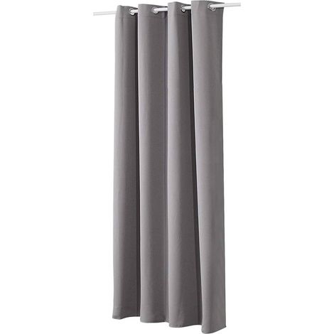 WOLTU Thermovorhang Kälteschutz Verdunklungsvorhang Blickdicht mit Ösen, 250g/m² Dicke Thermogardine warm Hitzeschutz Wärmeisolierende Vorhänge für Wohnzimmer, Dunkelgrau (1 Stück), 135x175 cm