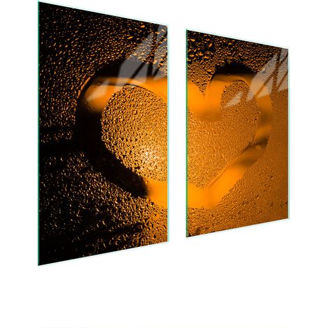 Assiette de protection en verre pour la cuisine 65x52 cœur (1/5)