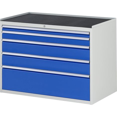 Rau Schubladenschrank m. Anti-Rutsch-Matte 5 Schubl.-XXL 1x60 1x90 2x150 1x270mm (1/5)