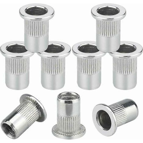 Assortiment de 50 écrous à sertir M6 en acier inoxydable 304, résistants à la rouille et à l'usure, pour la décoration de meubles, de voitures et l'industrie. (1/5)