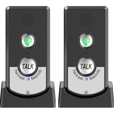Lot De 2 Interphones Sans Fil Pour La Maison, Appelant Bidirectionnel, Interphone Vocal Portable Sans Fil Ultra Longue Distance Pour Personnes âGéEs, Communication De PièCe à PièCe,Sonnerie D'Appel TR (1/4)