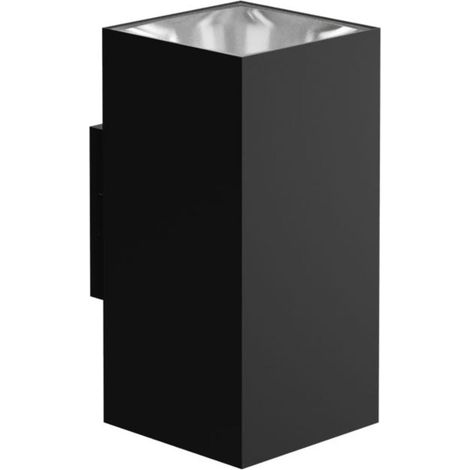 Sunset Sq 16 - Applique Murale Carrée Led 16 W Ip65 Avec Interrupteur, Température De Couleur 2700 K/3200 K/4000 K, Noir Mat - Beneito & Faure (1/4)