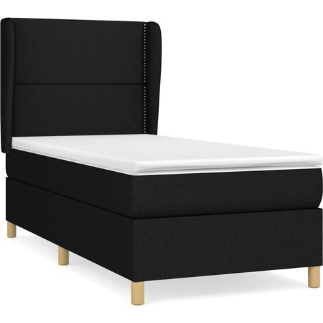Maison Exclusive - Giroletto a Molle con Materasso Nero 80x200 cm inTessuto (1/5)