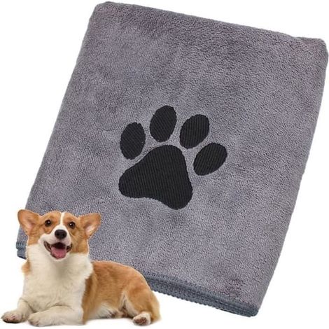 SABIR-Serviette pour chien, 35 x 75 cm, serviette pour chien super absorbante en microfibre, textiles et accessoires (1/4)