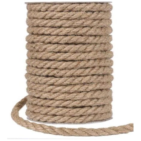 Dickes Jutegarn (20 m) und Hanfgarn (10 mm) für Verpackungen, Innendekoration und Gartenarbeit
