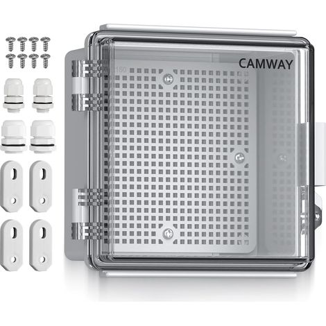 Coffret Electrique Etanche Exterieur en ABS Renforcé 3mm Boîte de Jonction IP67 Étanche avec Joint d'Étanchéité Intégré Résistant à 60kg Idéal pour IrrigationPiscine et Projets DIY (15x15x9cm) (1/5)
