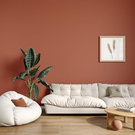 Papier Peint Orange Vintage Papier Adhesif Meuble Papiers Peints Adhesif Mural Salon Épaissir Stickers Meubles Deco Chambre Papiers Peints Cuisine Lavable Salle de Bain 40cm×300cm (1/3)