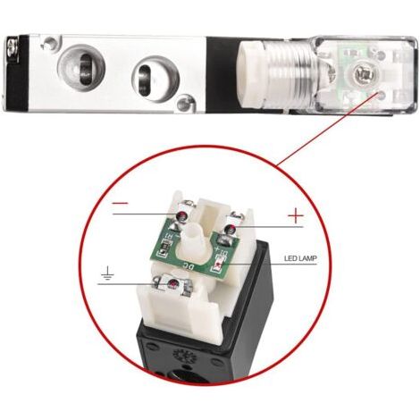 électrique pneumatique Électrovanne 4V210-08 24VDC 4.8W PT1/4 5 Way 2 position CE (1/3)
