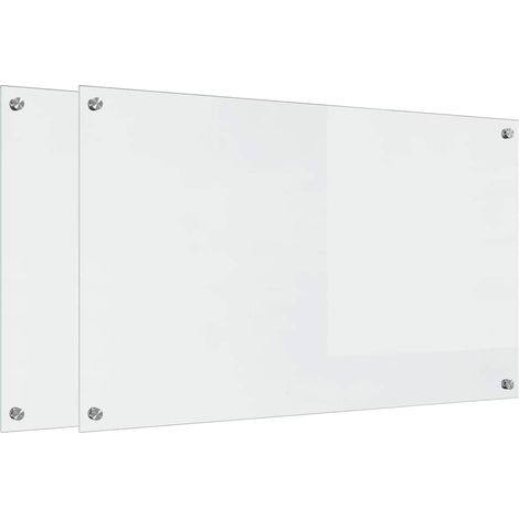 Salpicadero de cocina 2 pcs Transparente 100 x 60 cm vidaXL