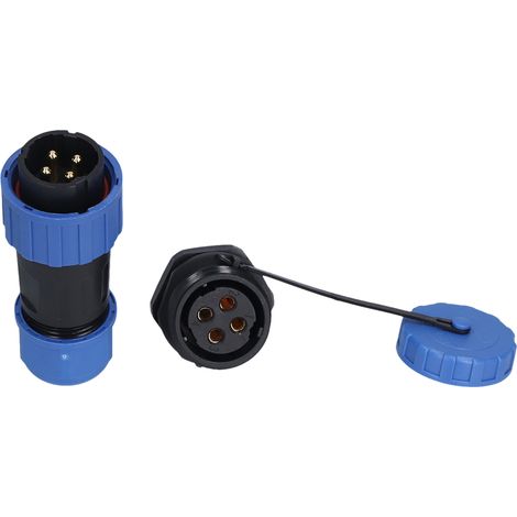 Connecteur étanche écrou arrière IP68, prise de courant d'aviation 250V pour fil de câble LP20