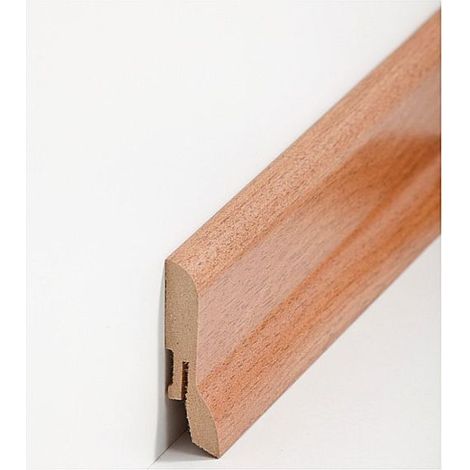 Fußleisten / Sockelleisten 'München' (MDF foliert / 722.614) - Nussbaum hell (1/2)