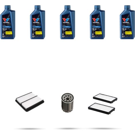 Kit tagliando 3 FILTRI e 5L OLIO compatibile con Mazda 5 (CW) 1.8 MZR 85kw dal 2013 (1/5)