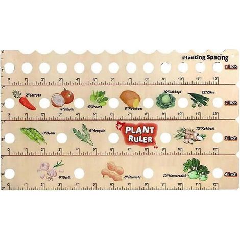 Règle de jardinage avec plantoir et guide de plantation, outils de jardinage en carrés, règle de jardin perforée (1/5)