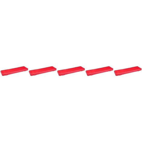 Lot de 4 Guides Inférieurs Blancs pour Portes Coulissantes de Placard, Rail de Plancher avec Vis Inclus, Guide Mural Stable pour Remplacement et Installation de Portes de Grange (1/5)