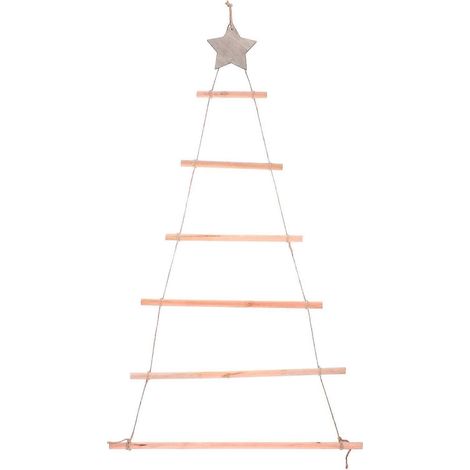 Décorations murales en forme d'échelle de branches de sapin de Noël-78x54x1cm (1/4)