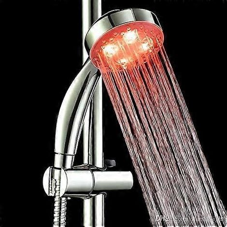 Pommeau de douche LED 7 couleurs LED ABS Finition chrome Fixation universelle